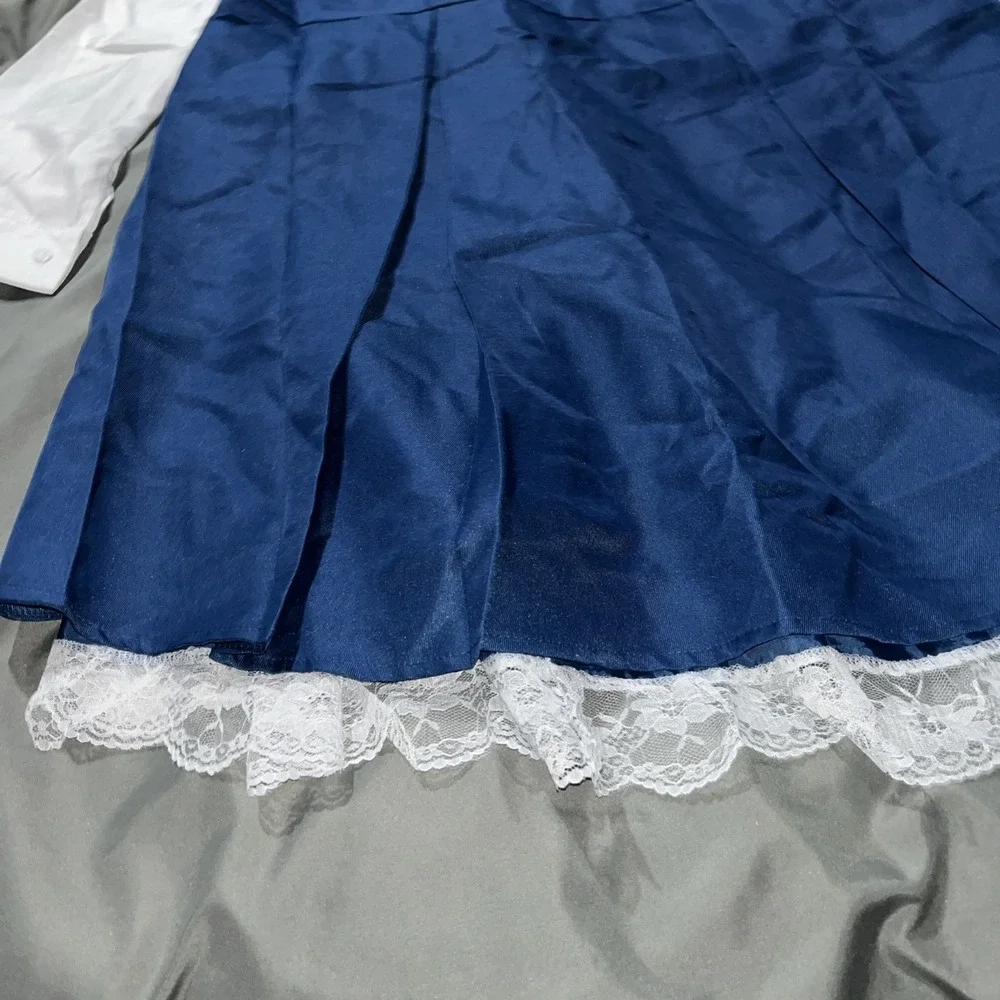 Adults Anya Forger Cosplay Costume Anime Spy x Family Blue Dress Cute.  Size 2XL